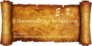 Eibenschütz Krisztina névjegykártya